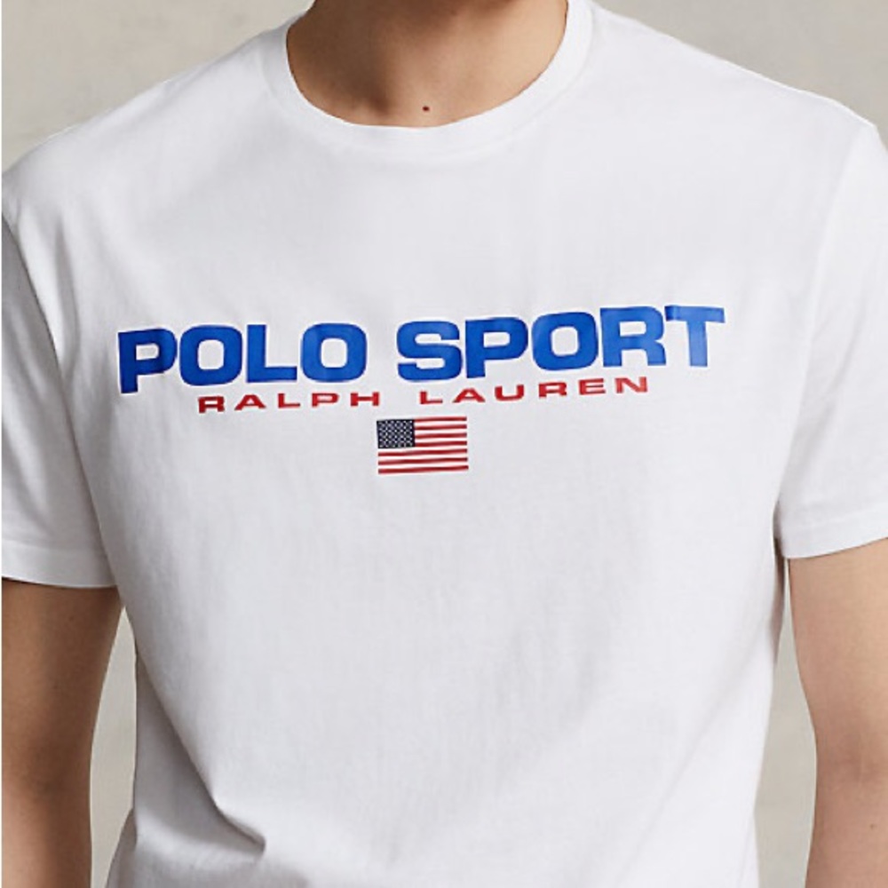NWT Size XL Polo Ralph Lauren Classic Fit Polo Sport T-shirt White - Picture 1 of 5